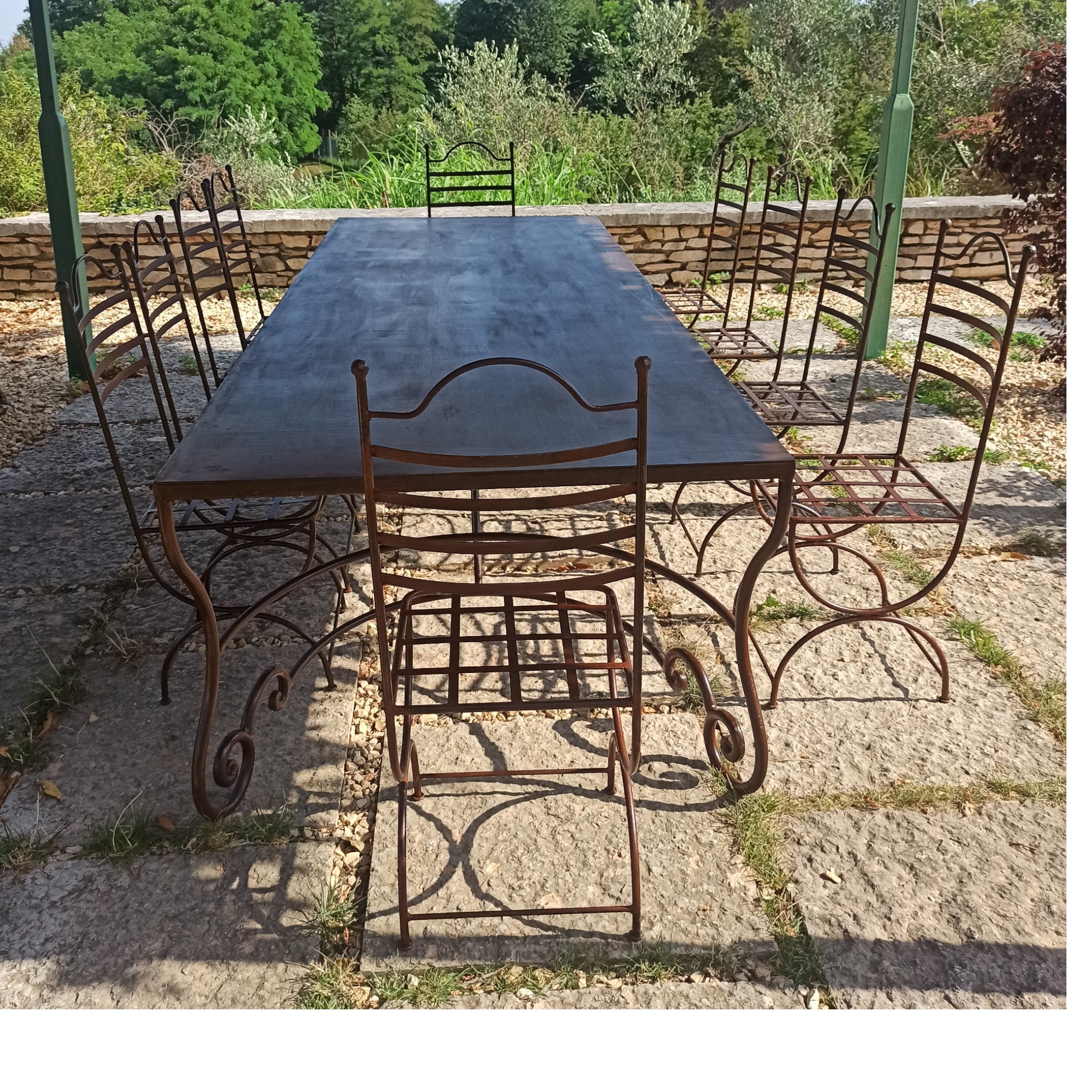 Tavola in ferro da esterno – su ordinazione